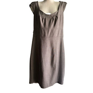 XOXO Grey Sheath Dress scoop Neckline Cap Sleeves size 13/24